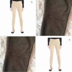 *OLIVE GREEN* NWT, Max Studio,‎ Women’s, S, faux suede legging, back pockets